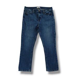 Studio Blue Womens Jeans Straight Leg Midrise Medium Wash Stretch Size 32